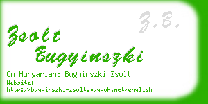 zsolt bugyinszki business card